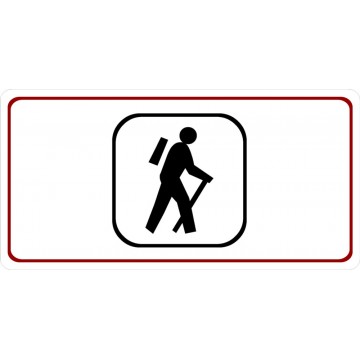 Hiker Symbol Centered Photo License Plate